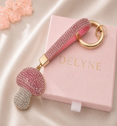 Blush Mushroom Bag Charm