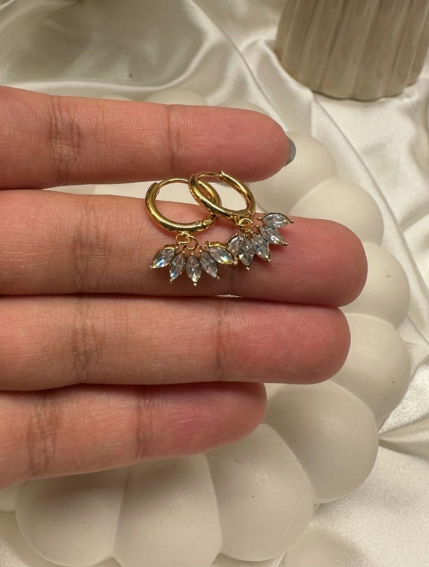 Celeste Petal Hoops